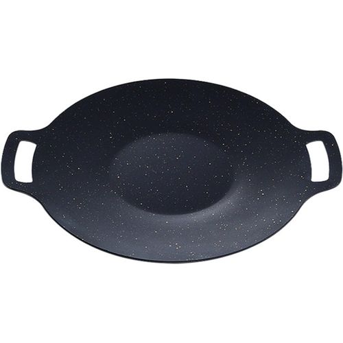 KALANKA-Poêle coréenne BBQ Barbecue, poêle coréenne anti-adhésive BBQ Grill Poêle à gril compatible avec induction, cuisinière à gaz, plaque de cuisson électrique, barbecue intérieur ou extérieur (32
