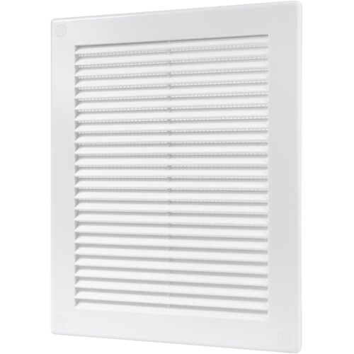 KALANKA-Grille d'aération rectangulaire plate en plastique blanc de 15,2 x 20,3 cm (dimensions d'ouverture) \u2013 Grille d'aération \u2013 CVC 20,3 x 25,4 cm (dimensions totales)