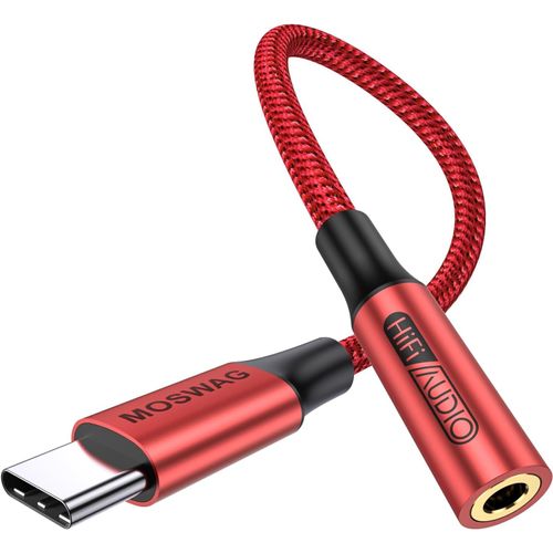 KALANKA-Adaptateur de Prise de Casque à 3,5mm, Adaptateur Écouteur USB C Jack 3.5mm en Nylon, Adaptateur Jack USB Type C avec DAC pour Samsung Galaxy s24 22 S20 Ultra S20, Pixel 4 3 2 XL, iPad Pro