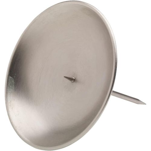 KALANKA-Ø8cm Plateau de Couronne Laiton nickelé Mat Bougeoir avec épine Plateau de Bougie Surface Lisse 10668