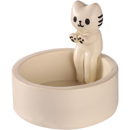 KALANKA-Bougeoir Chaton de Dessin Animé, Fait à la Main Bougeoirs en Résine Mignon Photophore Chat Drôle Ornement Kawaii pour Filles Femmes Amoureux des Chats Cadeaux Maison Chambre Bureau Décoration