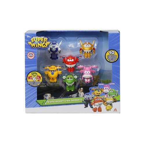 Super Wings Coffret 6 Transformabots +4pvc S5