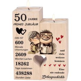 KALANKA-Cadeaux de mariage dorés, décoration de mariage doré, 50 cadeaux d'anniversaire de mariage - chandelier, heureux 50e anniversaire cadeau pour femmes hommes mari femme
