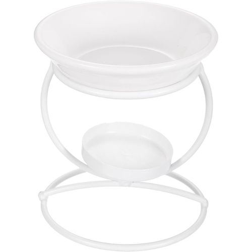 KALANKA-Photophore en métal en forme de demi-cercle en céramique pour chauffe-cire Diffuseur d'arômes Décoration d'intérieur Blanc