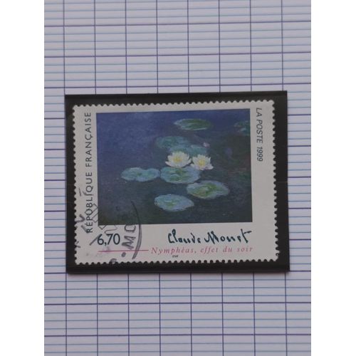 L222 -- Timbre Oblitéré France N ° 3247 -- Année 1999 -- " Série Artistique,  Tableau De Claude Monet, Nymphéas, Effet Du Soir ".