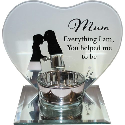 Kalanka-Reflections Of The Heart Photophore En Verre Pour Bougie Chauffe-Plat ¿ Cadeau Pour Maman, Fête Des Mères, Commémoration Ou Anniversaire