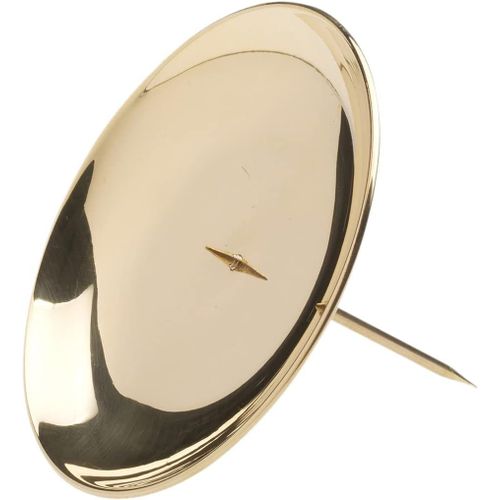 KALANKA-Couronne de l'Avent Bougeoir avec épine Ø12cm Laiton doré Brillant Décoration Surface Lisse 10661