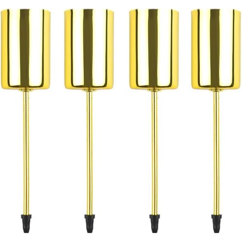 KALANKA-Bougeoirs Lot de 4, Porte Bougie Decoration Noël, Bougeoir pour Bougies de l'Avent, Chandelier Bougeoir Doré, Bougeoirs Noël, Support Bougie en Métal, Candle Holder pour Décorer des Couronne