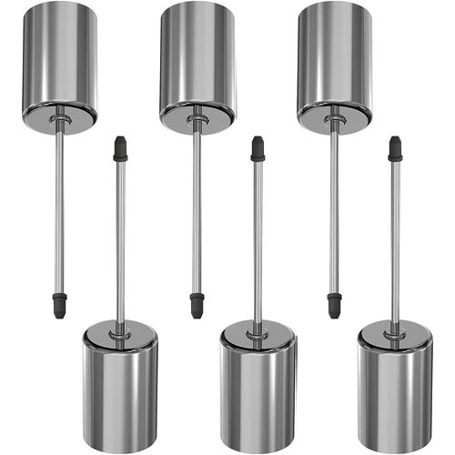 KALANKA-6 Pièces Bougeoir Noël de l'avent,Chandelier de l'avent,Support Bougie avec Pic,Bougeoir pour Bougies de l'avent,Bougeoir pour Couronne de l'avent,Candle Holder pour Décorer des Couronne (Arg