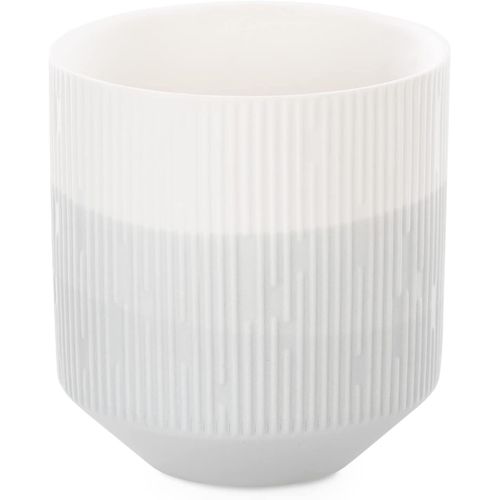 KALANKA-Boîte de rangement en céramique Motif ombre 9 x 9,8 cm Fino Gris Blanc