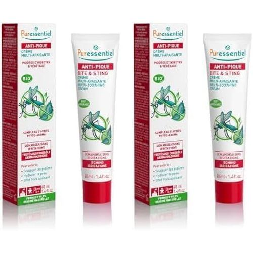 Kalanka-- Anti Pique - Crème Multi-Apaisante - Piqûres D'insectes Et De Végétaux - Actif 100% D'origine Naturel - Effet Frais - Calme Démangeaisons Et Irritations - 40 Ml (Lot De 2) 