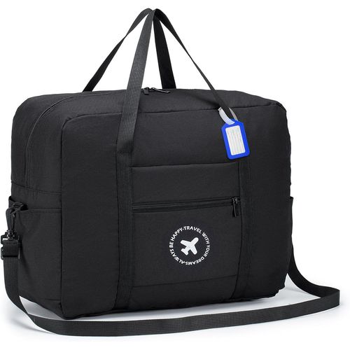 KALANKA-Bagage Cabine 45x36x20 Easyjet Sac a Dos Voyage Cabine Avion Pliable 32L Bagage à Main Valise Imperméable Sac de Week-End Sac d'Hôpital Sac de Sport de Gym Sac de Transport Hommes Femmes Noir