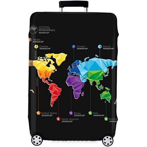KALANKA-Store Housse de Valise 18-32 Pouces Fibre de Charbon de Bambou Luggage Cover en Polyester Clear Voyage Luggage Trolley Case Cover Protector
