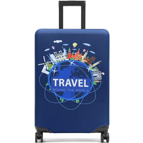 KALANKA-Housse de Valise 18-32 Pouces Fibre de Charbon de Bambou Luggage Cover en Polyester Clear Voyage Luggage Trolley Case Cover Protector