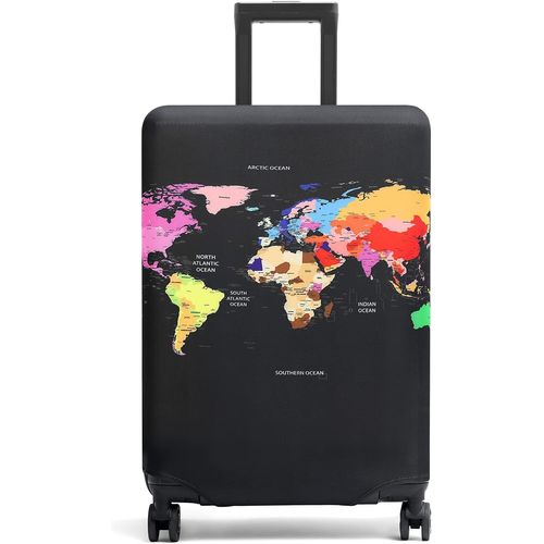 KALANKA-Housse de Valise 18-32 Pouces Fibre de Charbon de Bambou Luggage Cover en Polyester Clear Voyage Luggage Trolley Case Cover Protector