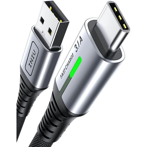 KALANKA-Câble USB C, 0.3m 100W PD 5A Cable USB C Charge Rapide QC 4.0 Chargeur Type C Nylon Tressé pour iPhone 15 Samsung S23 Ultra iPad Air MacBook Pro Google Pixel 7 Xiaomi Switch PS5 Tablet S8 ECC