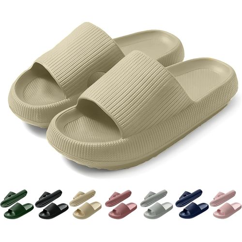 Kalanka-Claquettes Femme Ete Confortable Chaussons Piscine Plage Pantoufles Soft Douche Antidérapante Maison Sport Slides Intérieur Extérieur