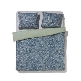 Hema Housse De Couette En Coton Doux 200x200/220 À Pois (Bleu)