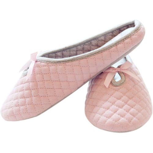 Kalanka-Chausson Femme En Coton Accueil Pantoufles Antidérapante Pantoufle Femme Enceinte Léger Et Confortable Pour Maison/Bureau Taille 38-39 - Rose