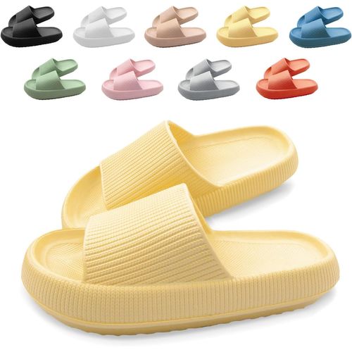 Kalanka-Claquettes Femme Homme Antidérapante Pantoufles De Douche Soft Chaussons De Bain Sandales Chaussure De Plage Piscine Maison Slippers