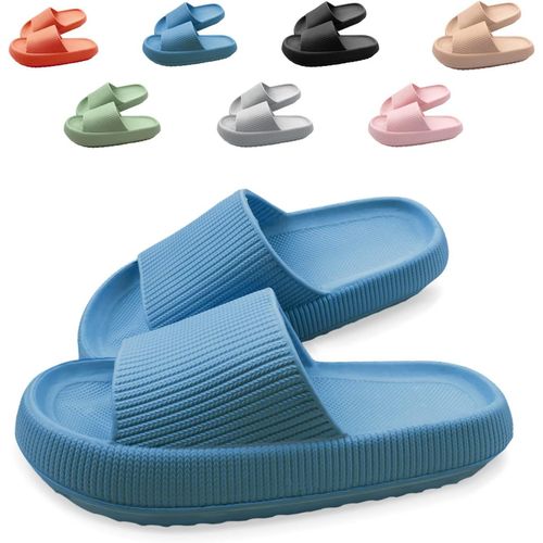 Kalanka-Claquettes Femme Homme Antidérapante Pantoufles De Douche Soft Chaussons De Bain Sandales Chaussure De Plage Piscine Maison Slippers