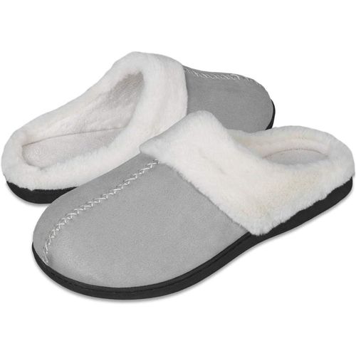Kalanka-Chaussons D'hiver Femme Chaussons En Fausse Fourrure Confort Doux Bout Ouvert House Chaussures Laine-Peluche Mignon Slippers