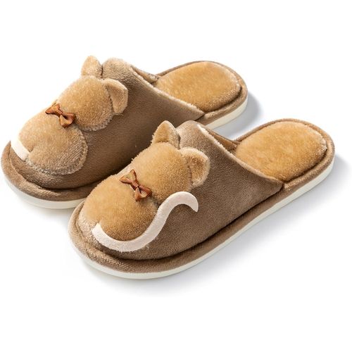 Kalanka-Pantoufles D'intérieur D'hiver Pour Femme, Pantoufles Chat Scuff