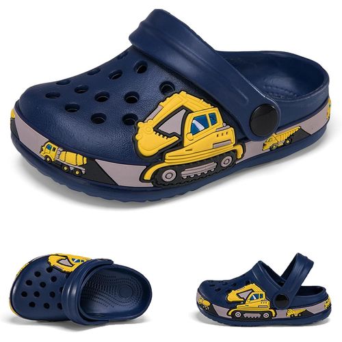 Kalanka-Sabots Mules Enfant Pantoufles Été Respirant Chaussures De Jardin Fille Garçon Dinosaure Sandales De Plage Maison Antidérapant Chaussons