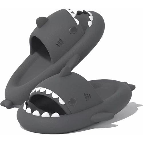 Kalanka-Claquettes De Requin Femme Homme Été Chaussons De Piscine Et Plage Pantoufles Antidérapant Shark Cloud Slippers Semelles Épaisses Intérieur Et Extérieur