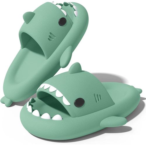 Kalanka-Claquettes De Requin Femme Homme Été Chaussons De Piscine Et Plage Pantoufles Antidérapant Shark Cloud Slippers Semelles Épaisses Intérieur Et Extérieur