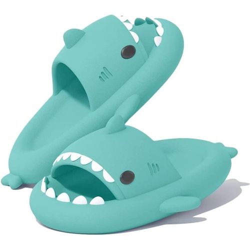 Kalanka-Claquettes De Requin Femme Homme Été Chaussons De Piscine Et Plage Pantoufles Antidérapant Shark Cloud Slippers Semelles Épaisses Intérieur Et Extérieur
