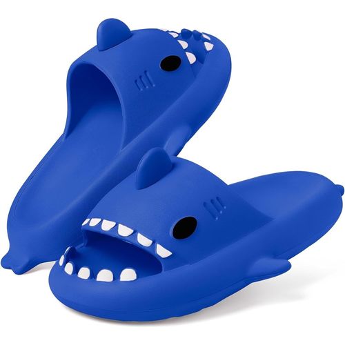Kalanka-Claquettes De Requin Femme Homme Été Chaussons De Piscine Et Plage Pantoufles Antidérapant Shark Cloud Slippers Semelles Épaisses Intérieur Et Extérieur