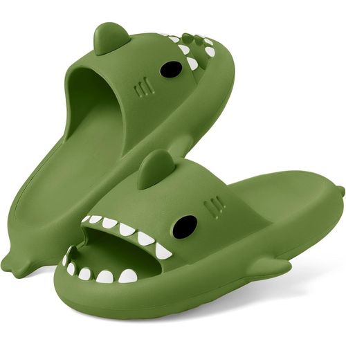Kalanka-Claquettes De Requin Femme Homme Été Chaussons De Piscine Et Plage Pantoufles Antidérapant Shark Cloud Slippers Semelles Épaisses Intérieur Et Extérieur