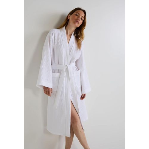 Peignoir Long Nid D'abeille Contenant Du Coton Bio