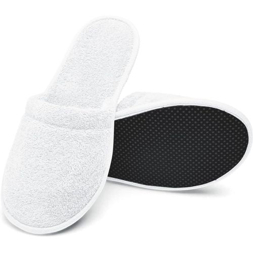 Kalanka-Pantoufles Mules 1 Paire Chaussons De Bain Ultra-Légers ¿ Éponge 100% Coton ¿ Antidérapants, Respirants ¿ Taille 38/42 Ou 43/46 ¿ Unisexe Pour Hôtel, Spa, Piscine, Salle De Bain