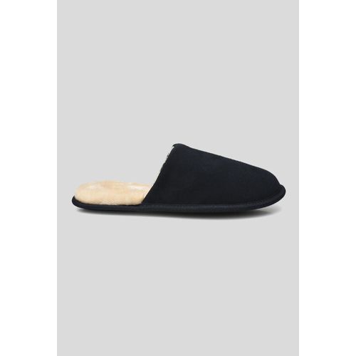 Mules Fourrées En Cuir Suede