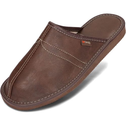 Kalanka-Chaussures En Cuir Homme Pantoufles Semelle En Caoutchouc Noir Gris Marron Bleu 40 41 42 43 44 45 46 Eu