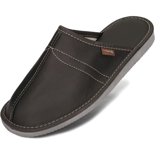 Kalanka-Chaussures En Cuir Homme Pantoufles Semelle En Caoutchouc Noir Gris Marron Bleu 40 41 42 43 44 45 46 Eu