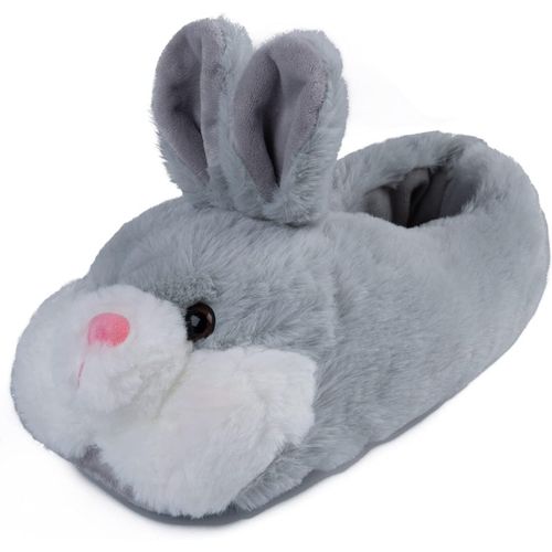 Kalanka-Chaussons Femme Hiver Lapin Pantoufle Confortable Doux Léger Antidérapant