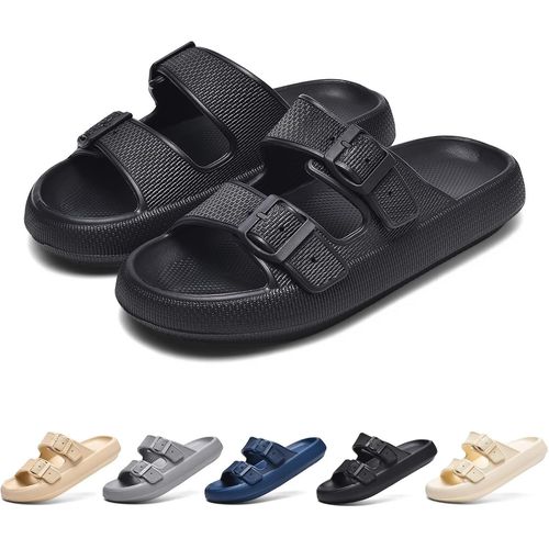 Kalanka-Claquettes Femme Homme, Chaussons Léger Pantoufles, Sandales Antidérapant, Soft Tongs Souplesse Sliders 35-46 Eu