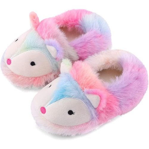 Kalanka-Lacoifa Chausson De Chouette Pour Enfant Garçon Ou Fille Pantoufles Animaux En Tricot D'hiver Antidérapants