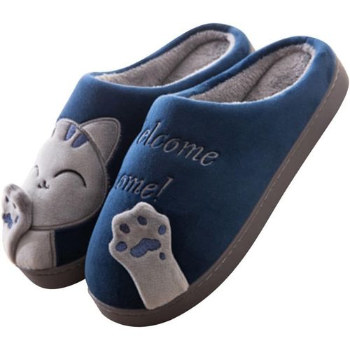 Kalanka-Mignon Chat Pantoufles Pantoufles Intérieur Anti Slip Chaussures Cadeau De Noël Pour Les Femmes Et Les Hommes