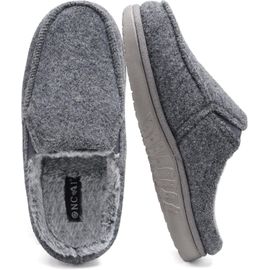Kalanka-Pantoufles Pour Hommes,Sabots En Mousse À Mémoire De Forme En Laine,Chaussures De Maison En Feutre Avec Semelles En Caoutchouc Orthopédiques