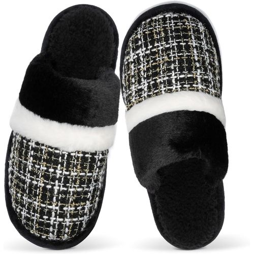 Kalanka-Pantoufles Confortables Pour Femmes, Chaussures D'intérieur Et D'extérieur Pelucheuses Avec Semelle Antidérapante En Mousse À Mémoire De Forme, Cadeaux Pour Femmes, Maman, Petite Amie, Dames