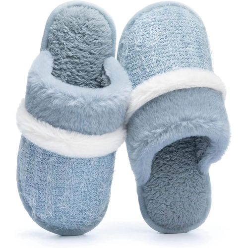 Kalanka-Pantoufles Confortables Pour Femmes, Chaussures D'intérieur Et D'extérieur Pelucheuses Avec Semelle Antidérapante En Mousse À Mémoire De Forme, Cadeaux Pour Femmes, Maman, Petite Amie, Dames