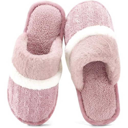 Kalanka-Pantoufles Confortables Pour Femmes, Chaussures D'intérieur Et D'extérieur Pelucheuses Avec Semelle Antidérapante En Mousse À Mémoire De Forme, Cadeaux Pour Femmes, Maman, Petite Amie, Dames