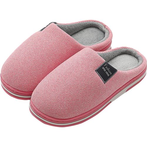 Kalanka-Pantoufle Femme Maison Chaussons Femme Hiver Pantoufles Confortable Chaussons En Peluche Chaude Doublure Chaussures Femme Intérieur Hiver Accueil Slippers