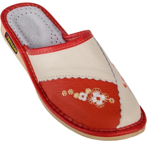 Kalanka-Chaussons Femme Cuir ¿ Pratique Pantoufles Femme - Chaussons Cuir Adulte - Fabriqué À La Main Pantoufles Femme - 36-41 Eu