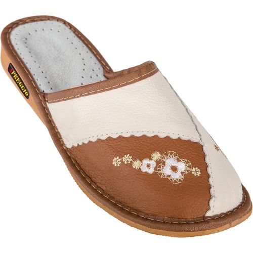 Kalanka-Chaussons Femme Cuir \U2013 Pratique Pantoufles Femme - Chaussons Cuir Adulte - Fabriqué À La Main Pantoufles Femme - 36-41 Eu