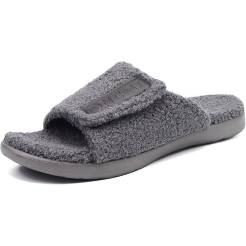 Kalanka-Pantoufles Homme, Sandales Réglables À, Pantoufles En Mousse Mémoire Confortable Et Chaude Avec Fourrure Synthétique Et Semelle De Yoga, Taille 40-49